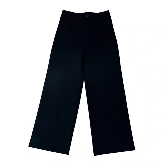 Maeve womens 23 black solid Colette wide leg stretch knit pants EUC - Picture 2 of 6